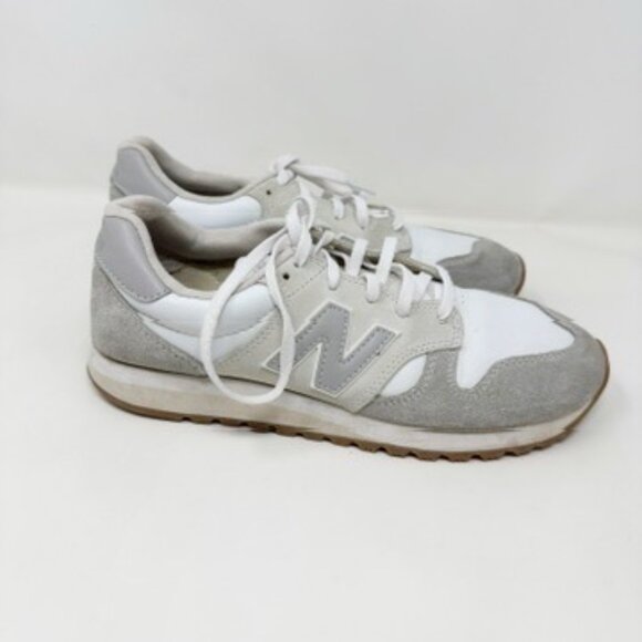New Balance 520 Suede Gray Ivory Sneakers 9 - Picture 1 of 5